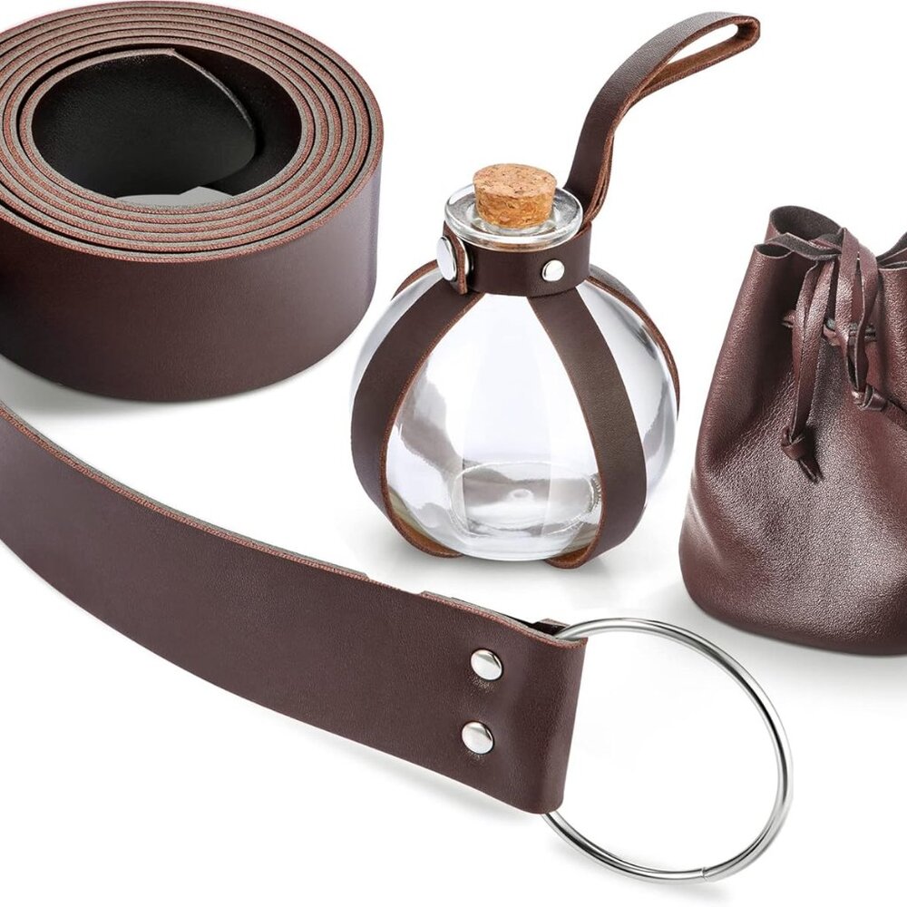 Renaissance Costume Accessories Women Medieval Viking Potion Bottle Belt, Medici